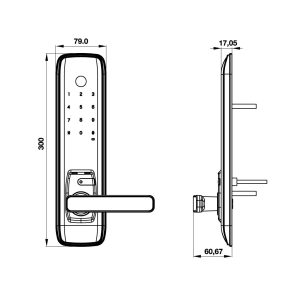 912 21 1 - Khóa điện tử Hafele EL7800-TCS 912.05.763