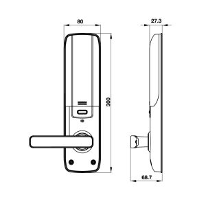 912 22 1 - Khóa điện tử Hafele EL7800-TCS 912.05.763