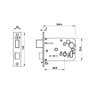 912 23 1 - Khóa điện tử Hafele EL7800-TCS 912.05.763