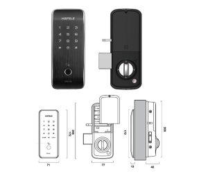 9788 hafele er5100 912 05 319 4 1 - Khóa Điện Tử Hafele Er5100 912-05-319
