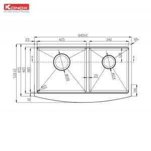 Ban ve Apron Series KN8450DA 2 800x800 1 - CHẬU RỬA BÁT KONOX KN8751DA CURVE