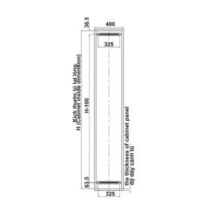 Ban ve thiet ke Tu do kho 6 tang KARA SWING 4 - Tủ đồ khô 6 tầng KARA PULL 400mm Hafele 595.80.803