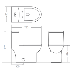 Bon cau BELLO BT 800928 2 - Bồn cầu BELLO BT - 800928