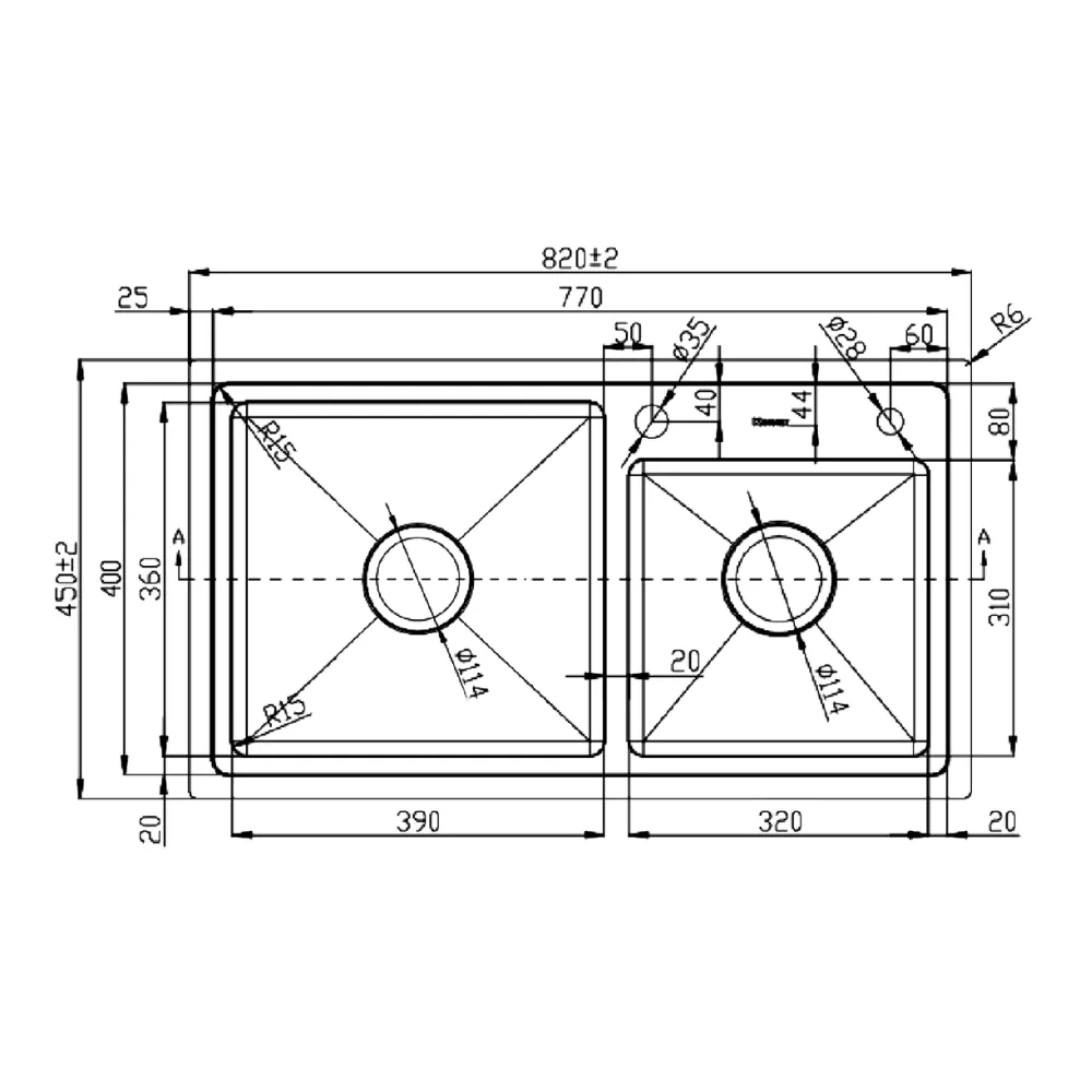 Chau rua bat KAFF KF BL8045GHR 2 - Chậu rửa bát KAFF KF-BL8045GHR Chậu rửa bát KAFF KF-BL8045GHR