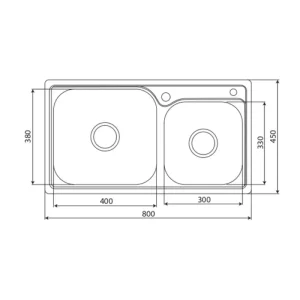 Chậu rửa bát KAFF KF-M8045GHR