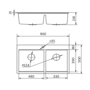 Chậu rửa bát KAFF KF-MONDY-9050