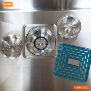 Chau rua inox 1 ho to co may rua coc chen Garis MS11 2 600x600 1 - Chậu rửa 1 hố lớn sâu kèm máy rửa ly Garis MS11.82