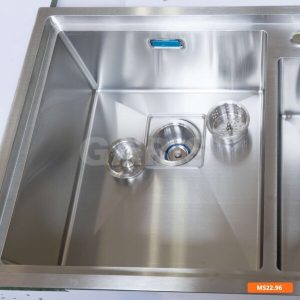 Chau rua inox 2 ho lech co may rua coc chen Garis MS22.96 3 600x600 1 - Chậu rửa inox 2 hố lệch tích hợp máy rửa ly Garis MS22.96