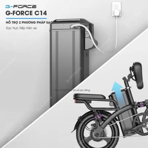 G Force C142 phuong phap sac 1 - Xe đạp điện gấp gọn G-Force C14 Phiên bản 7 giảm xóc
