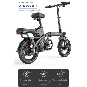 G Force C143 che do di chuyen - Xe đạp điện gấp gọn G-Force C14 Phiên bản 7 giảm xóc