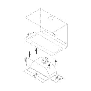 Hidden K 730 1 - Máy Hút Mùi Âm Tủ Malloca K1506