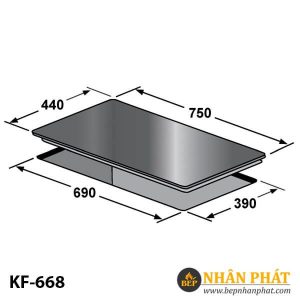 KF 668 2 1 1 - BẾP GAS ÂM KAFF KF-668