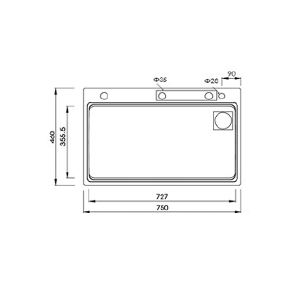 KF UM7546B 2 - Chậu rửa bát KAFF KF-UM7546B Chậu rửa bát KAFF KF-UM7546B