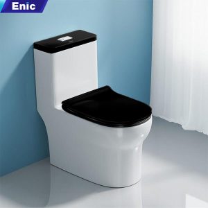 Bồn cầu Enic N02 lưng thẳng - đen