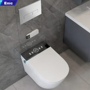 Bồn cầu thông minh treo tường Enic Smart H01 (Nút điều khiển tròn)