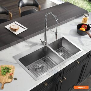 Vòi rửa tay cao cấp nóng lạnh inox cao cấp GARIS MF04E