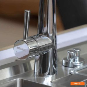 Voi rua tay nong lanh lam bang inox co day rut Garis MF11C 4 - Vòi rửa tay nóng lạnh làm bằng inox có dây rút Garis MF11C