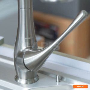 Voi rua tay nong lanh lam bang inox co day rut Garis MF12P 2 600x600 1 - Vòi rửa tay nóng lạnh bằng thép không gỉ có dây rút Garis MF12P