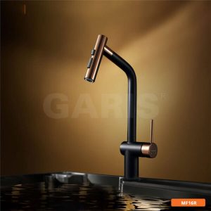 Vòi rửa tay nóng lạnh bằng đồng mạ PVD GARIS MF16R
