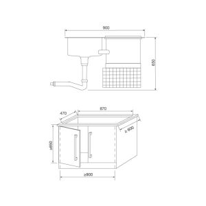WQP6 890F4 - Máy rửa chén tích hợp Malloca WQP6-890F4