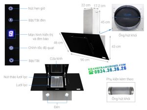 ap tuong kocher k 2080v 90 n 1 - Máy hút mùi Kocher K-2080V-90