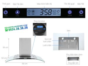 ap tuong kocher k 228s 90 n - Máy hút mùi Kocher K-228S-90