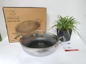 b3ba5445 - Chảo 2 Quai Sâu Lòng Blackcube Fivestar Inox 3 Lớp 28cm