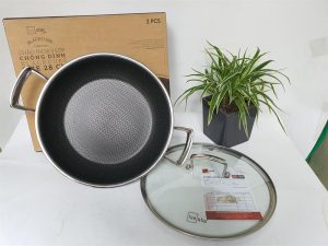 b4abbacd - Chảo 2 Quai Sâu Lòng Blackcube Fivestar Inox 3 Lớp 28cm