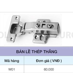 Bản lề thép giảm chấn lắp thẳng Eurogold W01