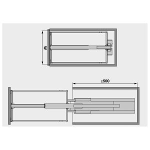 ban ve ky thuat bo ro 546 2 - Tủ đồ khô 6 tầng Kesseböhmer 400mm dạng đáy trắng 546.54.633