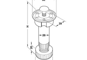 ban ve ky thuat chan tu hafele co the dieu chinh - Chân tủ Hafele có điều chỉnh độ cao 150mm 637.45.371
