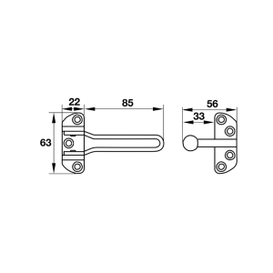 ban ve ky thuat chot an toan hafele - Chốt an toàn Hafele – Niken mờ 911.59.156