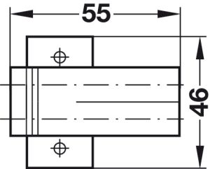 ban ve ky thuat de nem giam chan blum 356 1 - Đế đôi cho nêm giảm chấn Blum 356.14.540
