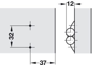 ban ve ky thuat de nem giam chan blum 356 2 - Đế đôi cho nêm giảm chấn Blum 356.14.540