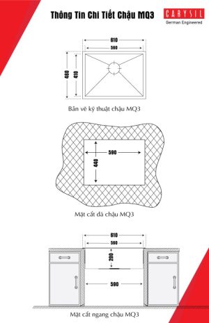 Chậu rửa Carysil IA-MQ3