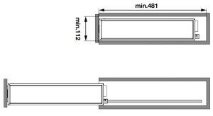ban ve ky thuat kessebohmer no 15 pull out 2 tier 2 - Rổ kéo để khay vỉ nướng 150mm Kessebohmer 545.61.073
