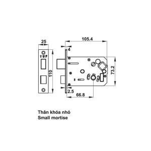 ban ve ky thuat khoa dien tu van tay el7700 tcs than khoa nho - [SALE 35%] Khóa điện tử vân tay Hafele EL7700-TCS 912.05.583 – Thân khóa nhỏ