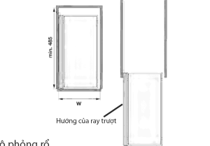 ban ve ky thuat ro mo phai comfort arena style 7 - Rổ kéo 3 tầng cho tủ rộng 300mm 545.53.768 loại mở phải