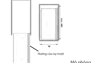 ban ve ky thuat ro mo trai comfort arena style 6 - Rổ kéo 3 tầng cho tủ rộng 400mm 545.53.771 loại mở trái