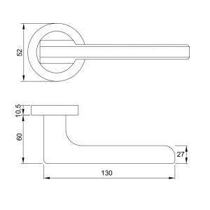 ban ve ky thuat tay nam gat hafele 901 15 - Tay nắm gạt BLADE Hafele 901.99.553