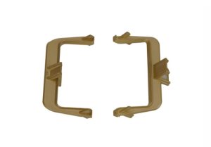 Bas liên kết hai mặt 90 độ – tay nắm Gola chữ C màu vàng Hafele 126.37.728