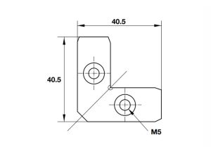 Bát nối góc Hafele 260.26.998