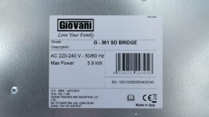 bep dien tu giovani g 361 sd bridge 3 - Bếp điện từ Giovani G-361 SD bridge