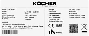 bep dien tu kocher ei 633 5 - Bếp điện từ Kocher EI-633