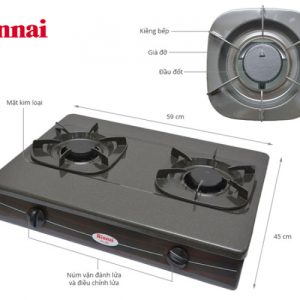 bep gas 6 tac rinnai rv 360gm chen gang duc 1613307942 2 - Bếp gas 6 tấc Rinnai RV-360GM, Chén gang đúc