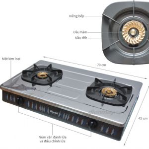 bep gas 7 tac rinnai rv 377sn chen dong co dau ham 1613307876 4 - Bếp gas 7 tấc Rinnai RV-377S(N), Chén đồng có đầu hâm