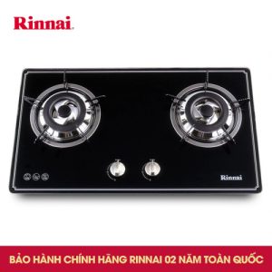 Bếp gas âm RINNAI RVB-2BG(B)N, chén đồng ngắt gas tự động