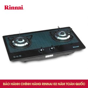 Bếp gas âm Rinnai RVB-2BG(D)N, chén đồng ngắt gas tự động