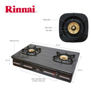bep gas rinnai rv 870gsbm chen dong co dau ham 1613307795 1 - Bếp gas Rinnai RV-870GSB(M), Chén đồng có đầu hâm