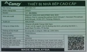 bep tu canzy cz ml9989g 3 - Bếp từ Canzy CZ-ML9989G